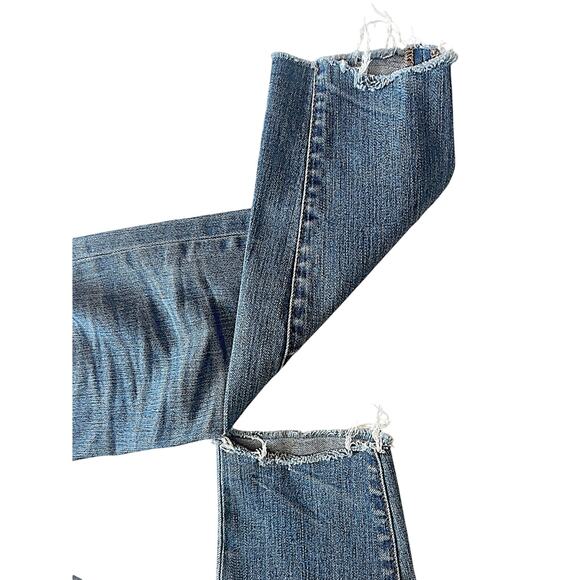 Madewell High-Rise Skinny Jeans Women’s 27 Medium Wash Denim Button Fly Raw Hem - Picture 6 of 11